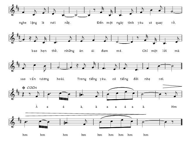 Sheet nhạc Lời Tình Đầu Tiên 2